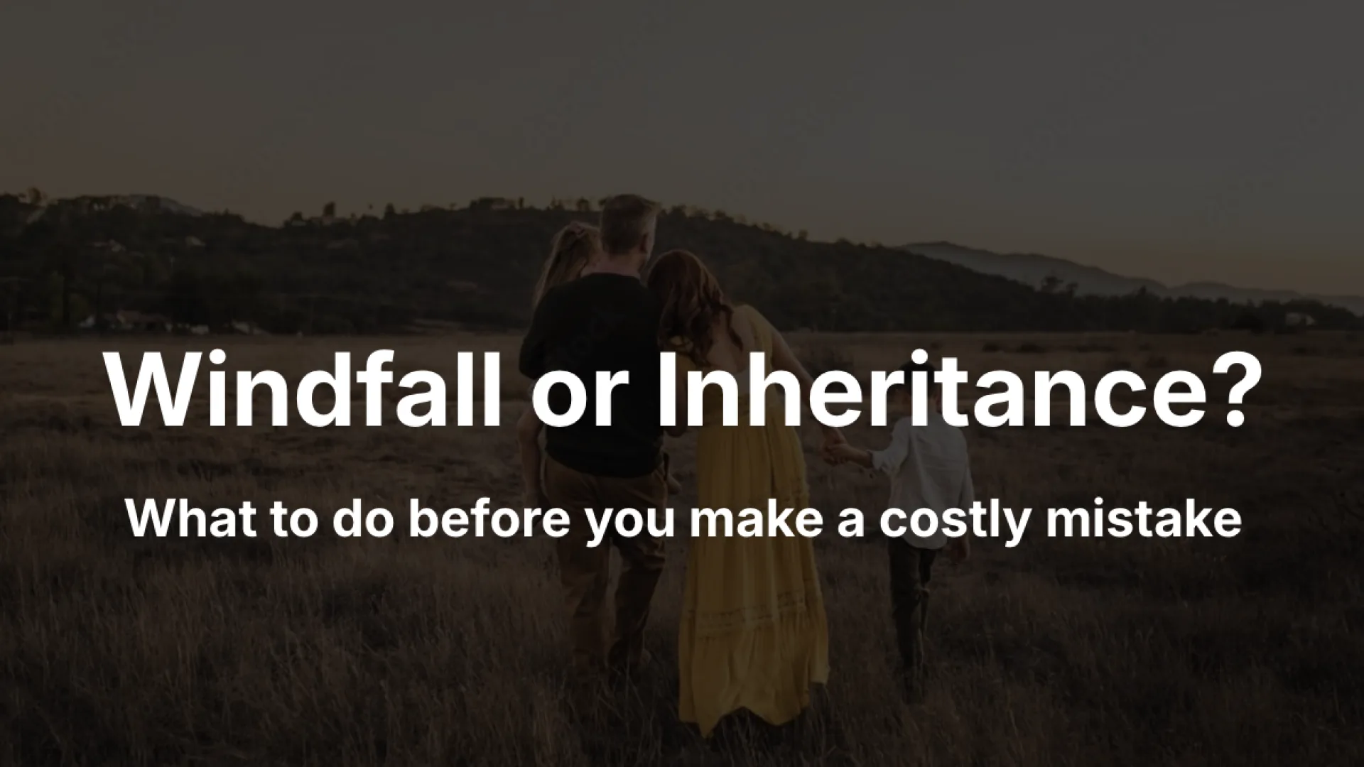 What To Do With a Windfall or Inheritance in Canada (Before You Make a Costly Mistake)